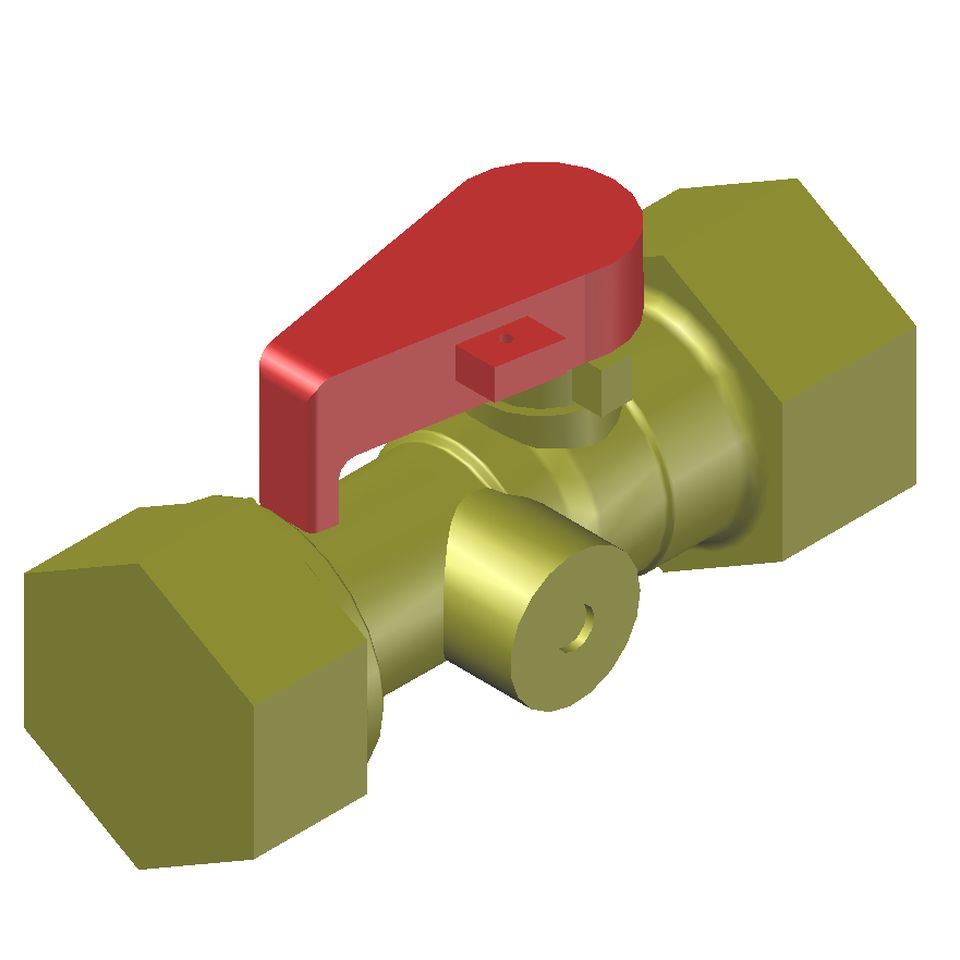Lockshield valve SU R3/4 x 3/4